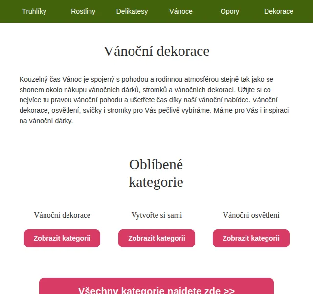 Truhlíkov.cz: Vánoční dekorace v prodeji – červen 2026 | Nuslet.cz
