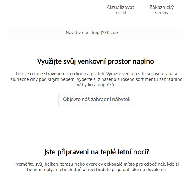 JYSK: Zahradní nábytek a doplňky – červen 2026 | Nuslet.cz