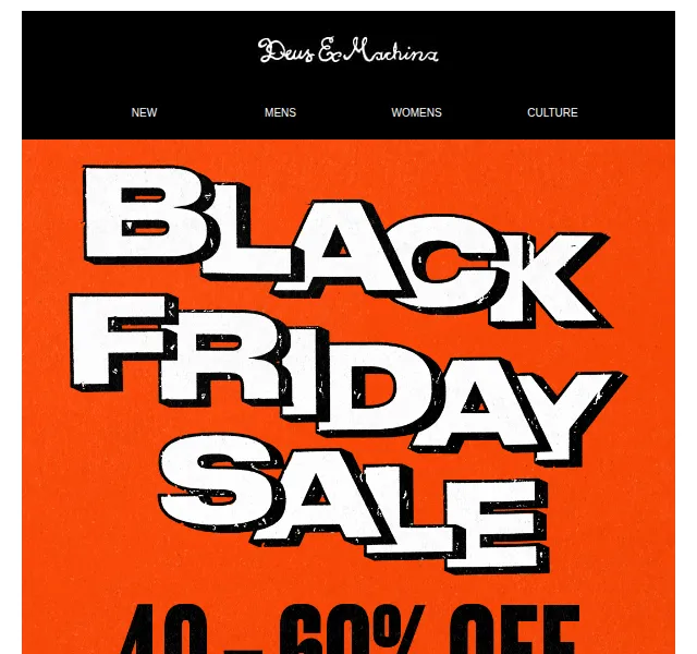 Deus Ex Machina Europe: Black Friday 40-60% sleva – červen 2026 | Nuslet.cz