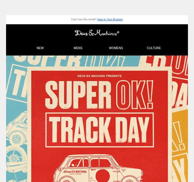 Deus Ex Machina Europe: Track Day 2026 – září 2026 | Nuslet.cz