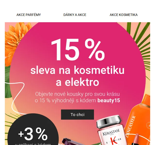 Notino: 15% sleva na kosmetiku a elektro – srpen 2026 | Nuslet.cz
