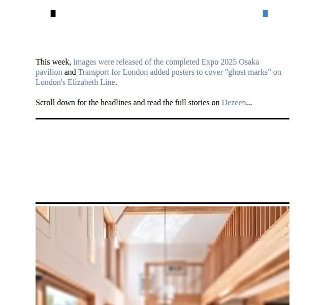 Dezeen Daily: Expo 2025 Osaka pavilon a architektura – červenec 2026 | Nuslet.cz