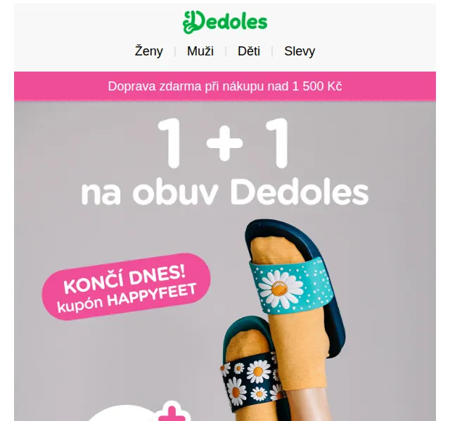 Dedoles: Sleva 1+1 na obuv – červen 2026 | Nuslet.cz