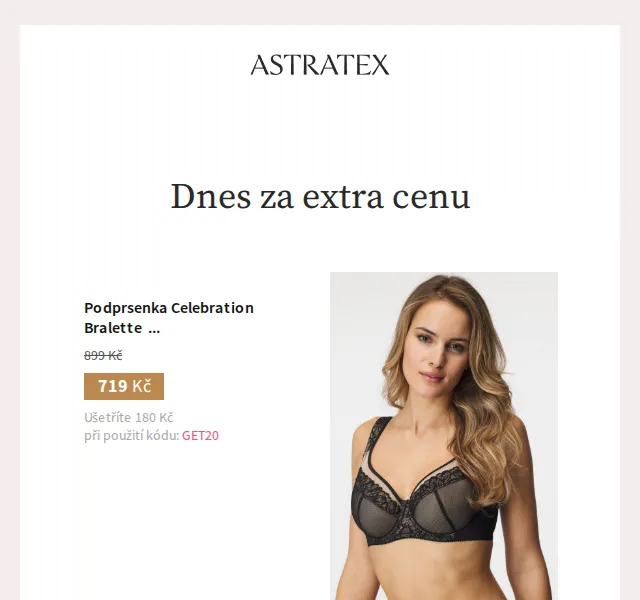 Astratex.cz: Sleva 20 % na spodní prádlo – červen 2026 | Nuslet.cz