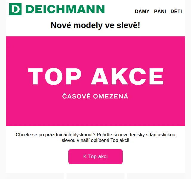 DEICHMANN: Oblíbené tenisky v TOP akci – červen 2026 | Nuslet.cz
