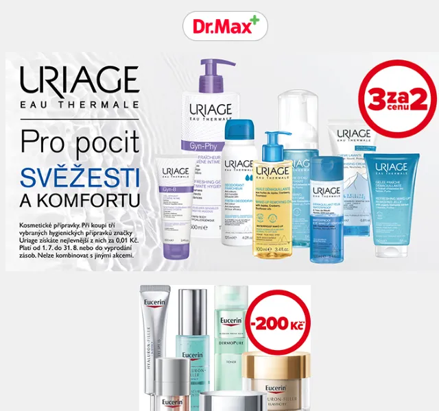 Dr.Max: letní slevy 200 Kč na Eucerin – červen 2026 | Nuslet.cz
