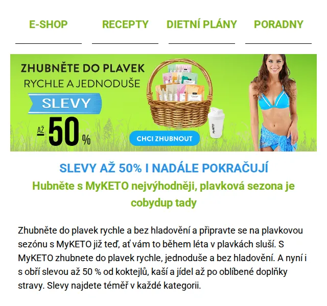 MyKETO: slevy až 73 % na proteinové koktejly – červen 2026 | Nuslet.cz