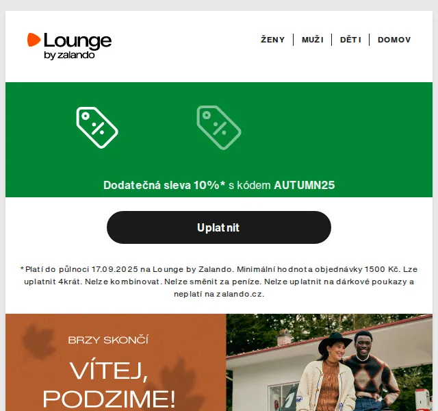 Lounge by Zalando: až 75 % sleva na Michael Kors, adidas – září 2025