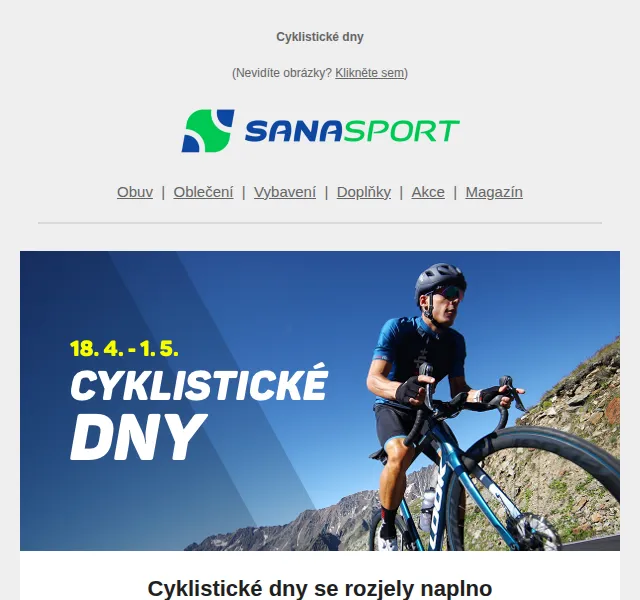 Sanasport: Cyklistické dny – červen 2026 | Nuslet.cz