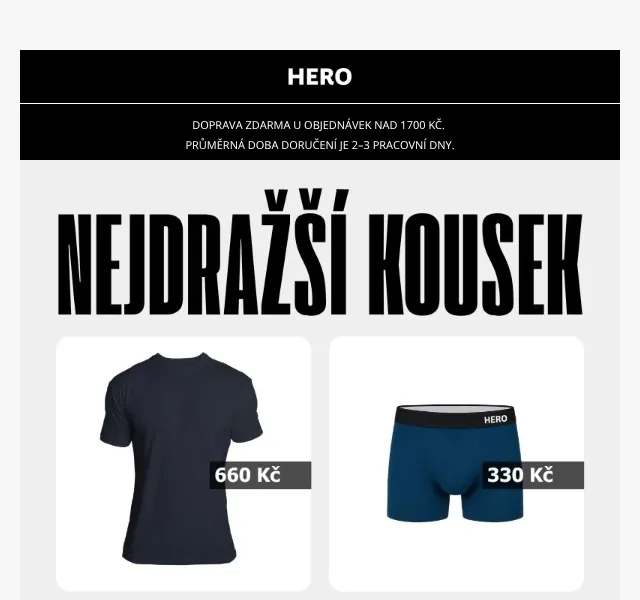 HERO: Polo tričko zdarma k nákupu – srpen 2026