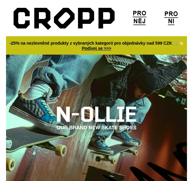 Cropp: N-OLLIE skate boty – sleva 25 % – červen 2026 | Nuslet.cz