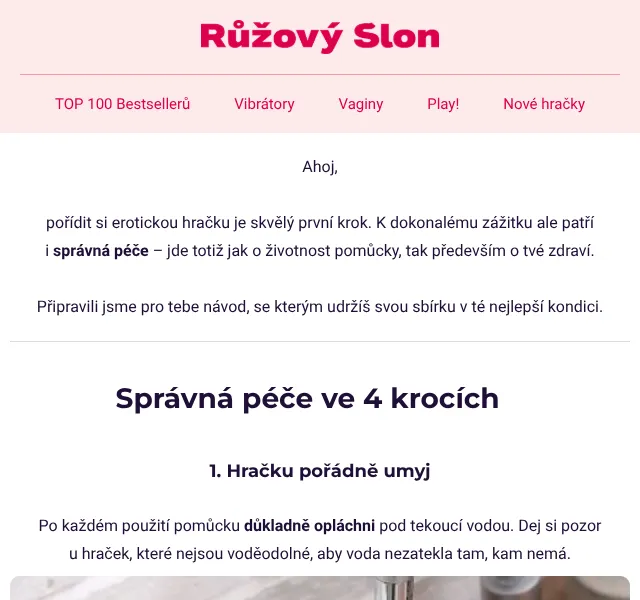 RuzovySlon.cz: Péče o erotické hračky – červenec 2026 | Nuslet.cz