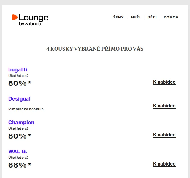 Lounge by Zalando: bugatti, Desigual & Champion – červen 2026 | Nuslet.cz