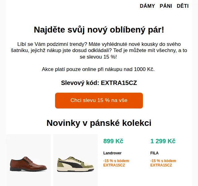 Deichmann: -15 % na vše při nákupu nad 1000 Kč – červenec 2026 | Nuslet.cz