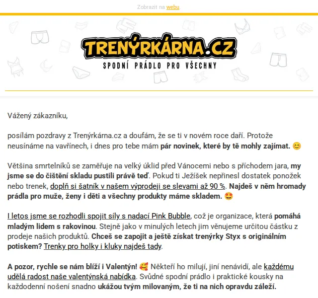 Trenýrkárna.cz: výprodej se slevami až 90 % – červen 2026 | Nuslet.cz