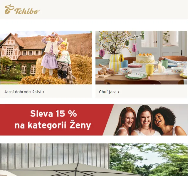 Tchibo: Zahradní nábytek, osvětlení a dekorace – duben 2026
