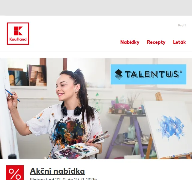 Kaufland: Talentus výtvarné potřeby – červenec 2026 | Nuslet.cz