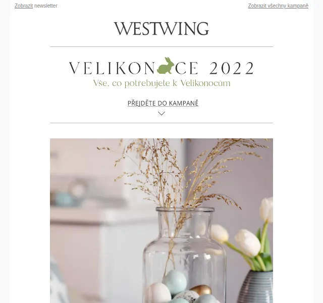Westwing: Velikonoční dekorace, nábytek a nádobí – červen 2026 | Nuslet.cz