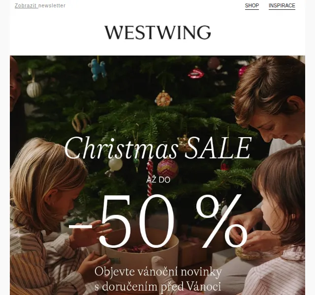 Westwing: až -50 % ve velkém vánočním výprodeji – červen 2026 | Nuslet.cz