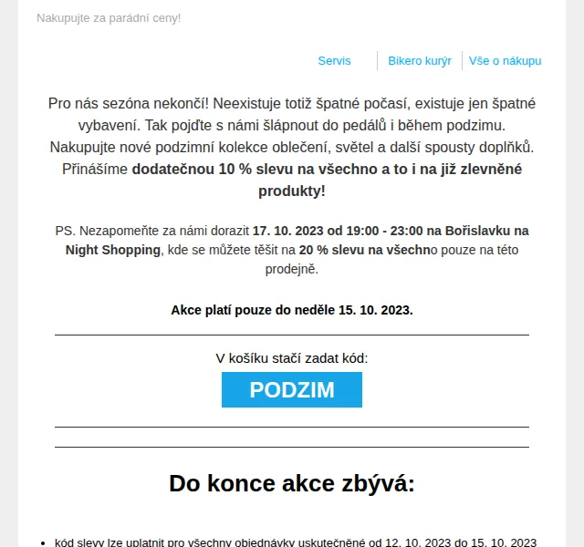 czbikero: Podzimní 10% sleva na vše do 15.10. | Nuslet.cz