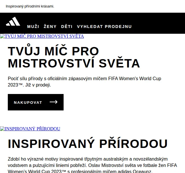 Adidas: Míč pro FIFA Women's World Cup 2023 – červen 2026 | Nuslet.cz