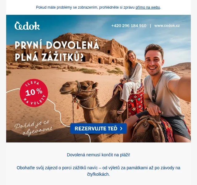 Čedok: 10% sleva na výlety – září 2026 | Nuslet.cz