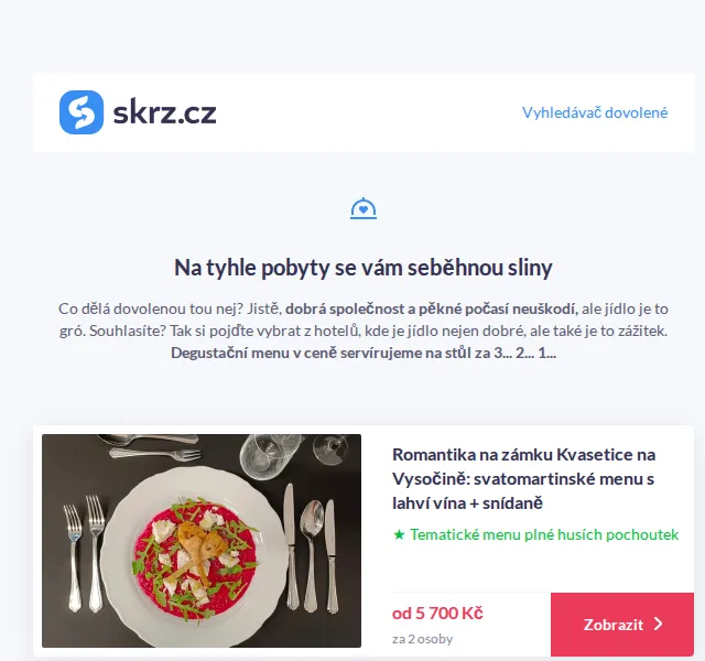 Vánoce na Skrz: Pobyty s degustací – gurmánské menu od 3 499 Kč – červen 2026 | Nuslet.cz