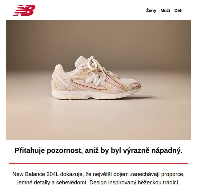New Balance 204L – minimalistické tenisky | Srpen 2026