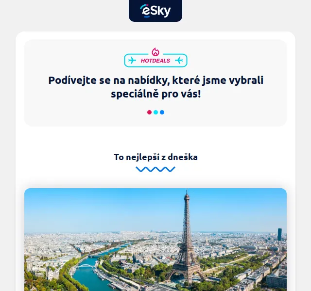 eSky.cz: Letenky do Paříže od 1559 Kč, Edinburgh od 1830 Kč – červenec 2026 | Nuslet.cz
