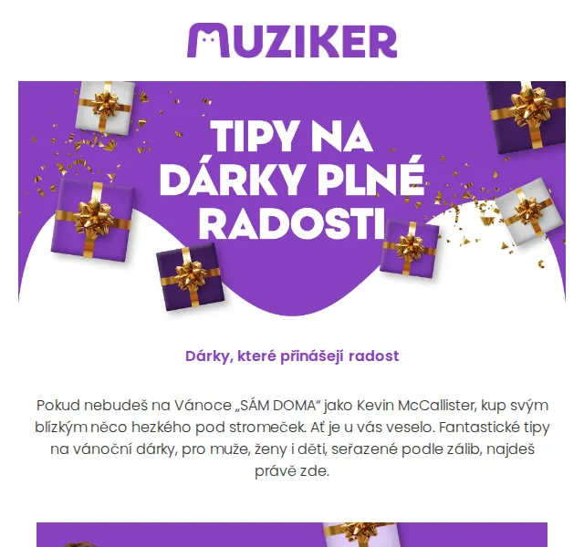Muziker: Dárky pod stromeček – tajemná sleva – červen 2026 | Nuslet.cz