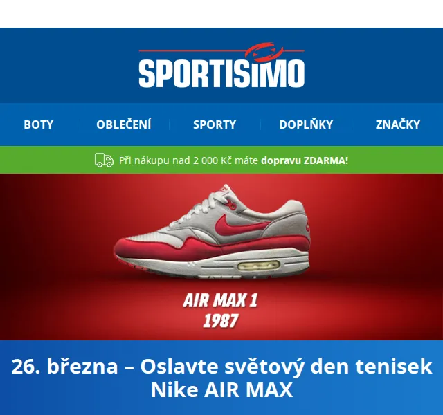 Sportisimo: Nike Air Max – sleva až 27 % – březen 2026 | Nuslet.cz