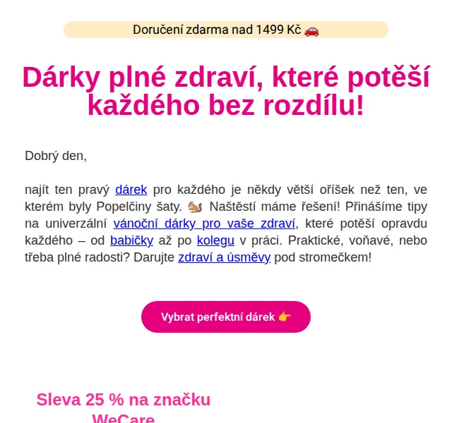 Pilulka.cz: Dárky plné zdraví se slevou 25 % na WeCare – červen 2026 | Nuslet.cz