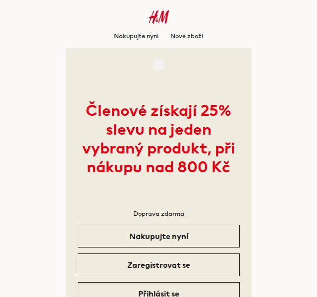 H&M Fashion: 25% sleva na produkt a doprava zdarma – červen 2026 | Nuslet.cz