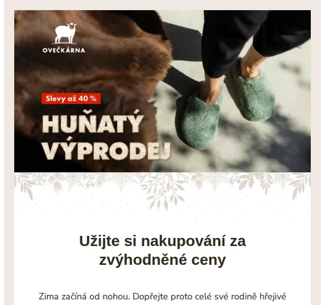 Ovečkárna: Huňatý výprodej se slevami až 40 % – červen 2026 | Nuslet.cz