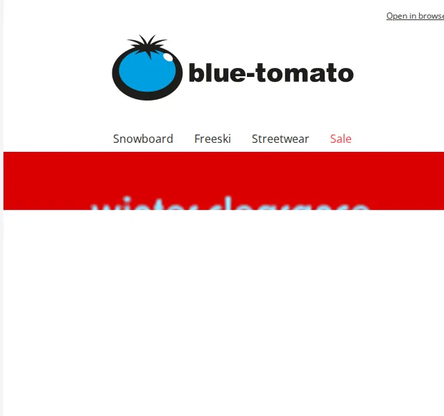 BLUE TOMATO: Winter Clearance – slevy až 70 % – červen 2026 | Nuslet.cz