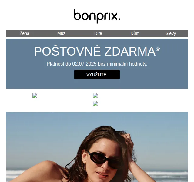 bonprix: poštovné zdarma – červen 2026 | Nuslet.cz