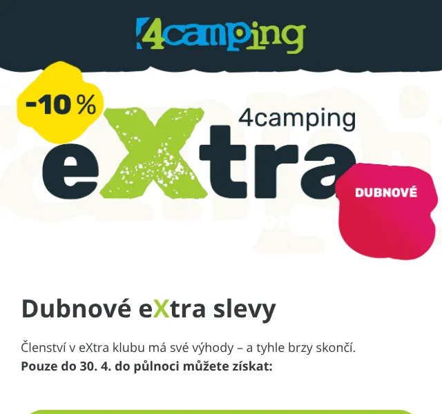 4camping.cz: The North Face, Pinguin, Columbia -10 % – duben 2026