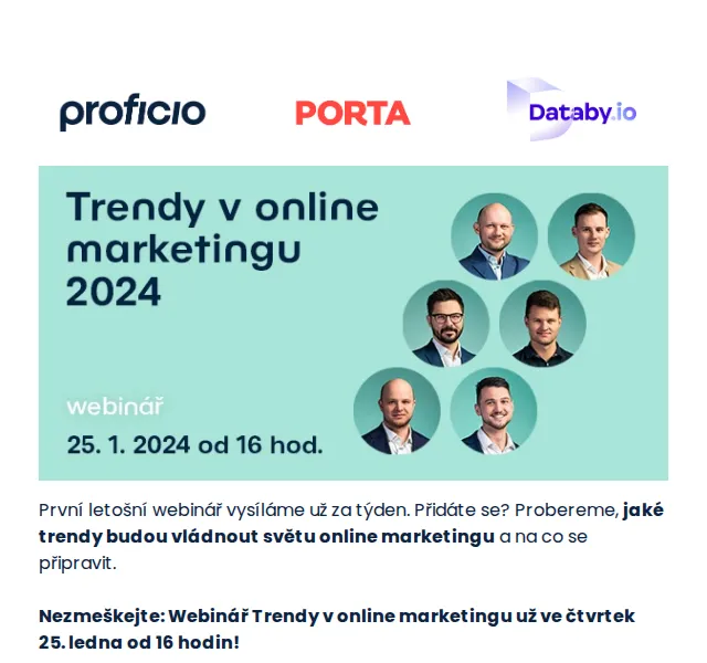 PROFICIO tým: Trendy v online marketingu – webinář zdarma – leden 2026 | Nuslet.cz