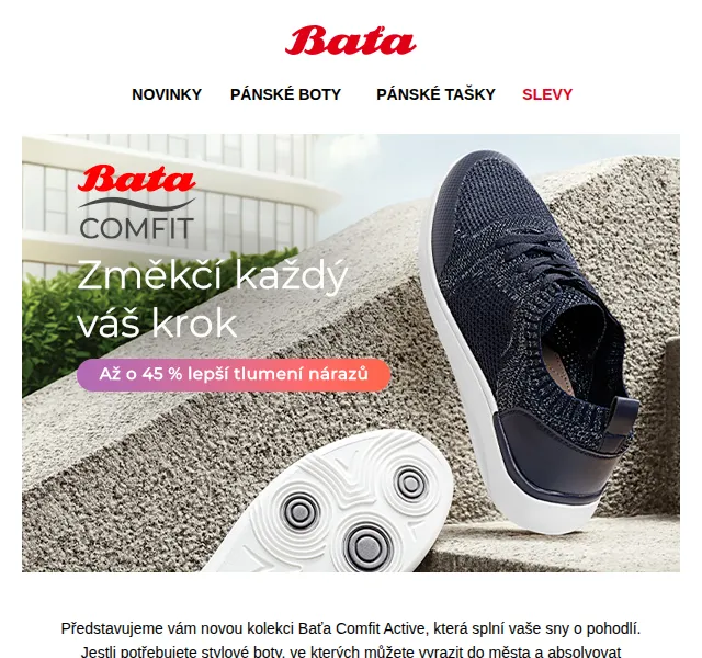 Baťa: Nová kolekce Comfit Active – červen 2026 | Nuslet.cz