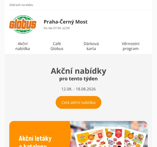 Globus: Meloun -53 %, Máslo -55 % – Srpen 2026
