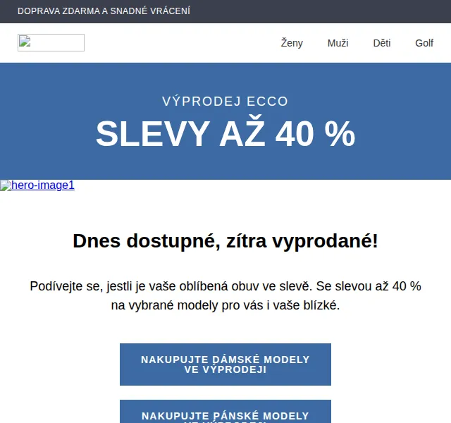 ECCO: výprodej se slevou až 40 % – červen 2026 | Nuslet.cz