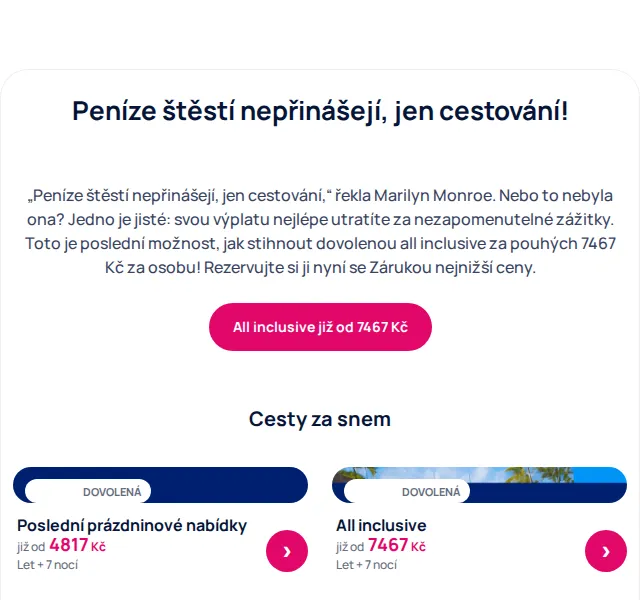 eSky.cz: Dovolená all inclusive od 7467 Kč – červenec 2026 | Nuslet.cz
