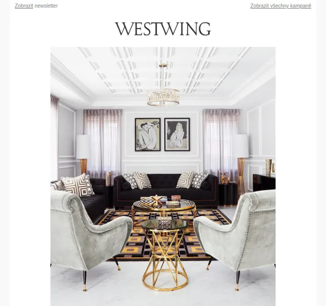 Westwing: Eklektický nábytek a glamour doplňky – červen 2026 | Nuslet.cz