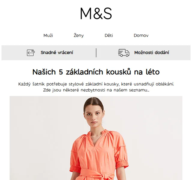 Marks and Spencer: 5 základních kousků na léto – červen 2026 | Nuslet.cz