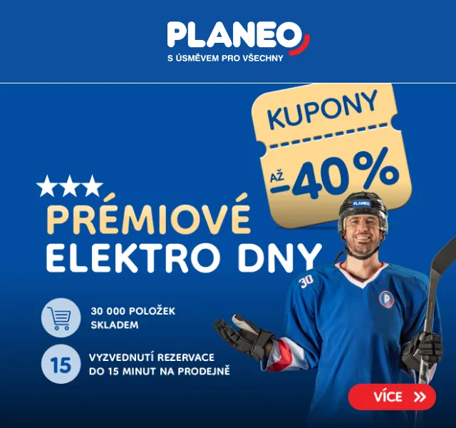 Planeo: Prémiové elektro dny – sleva 40 % – březen 2026