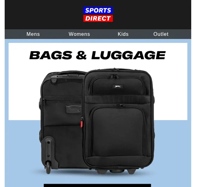Sportsdirect.com: kufry a tašky až 70% sleva – červen 2026 | Nuslet.cz