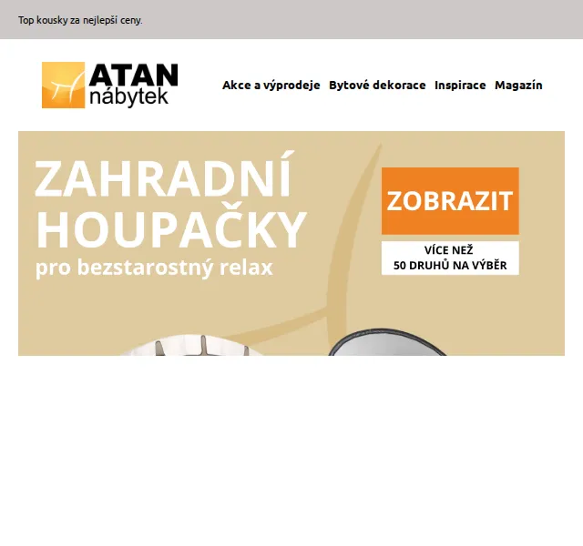 ATAN nábytek: Zahradní houpačky až 51% sleva – červen 2026 | Nuslet.cz