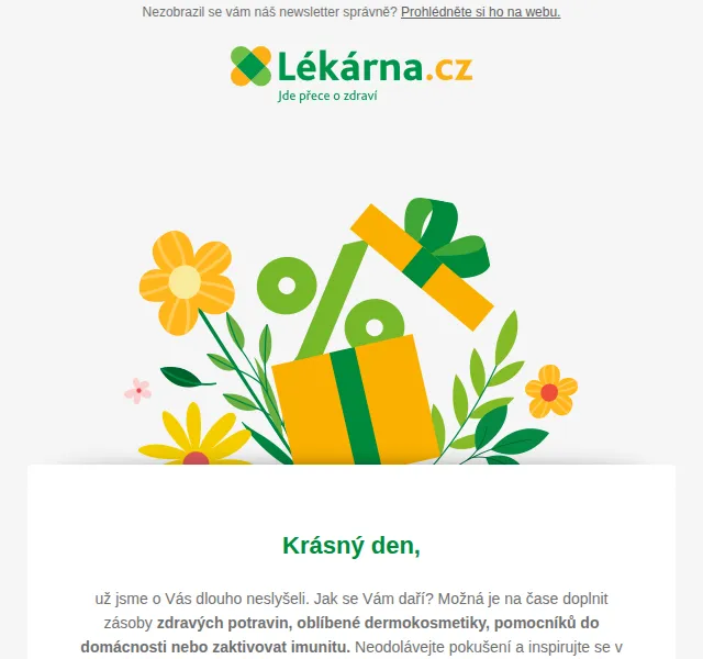 Lékárna.cz: Sleva 50 Kč na další nákup – červen 2026 | Nuslet.cz