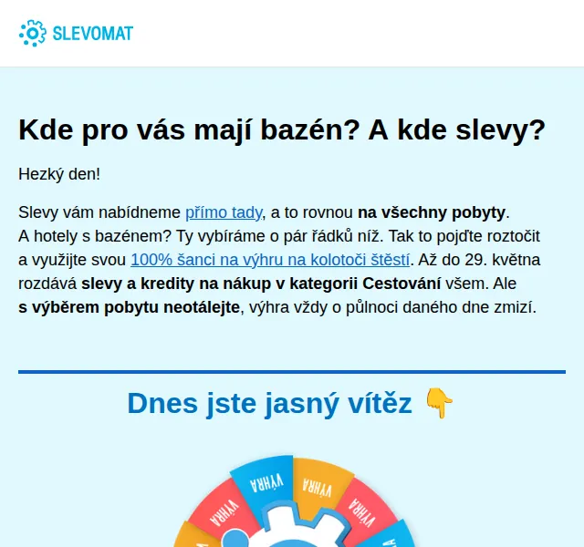 Slevomat: TOP hotely s bazénem + peníze na nákupy – červenec 2026 | Nuslet.cz