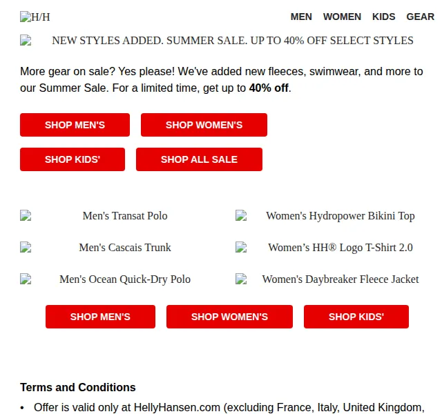Helly Hansen: letní výprodej až 40 % sleva – červen 2026 | Nuslet.cz